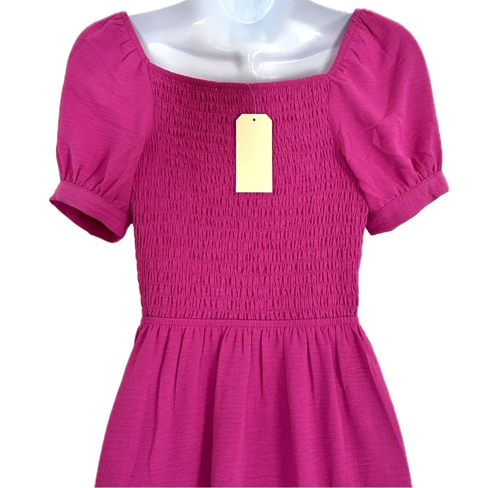 Monteau - Fuchsia Pink Dress - XS - Picture 3 of 5